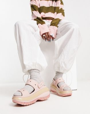 mega crush sandals in pink clay