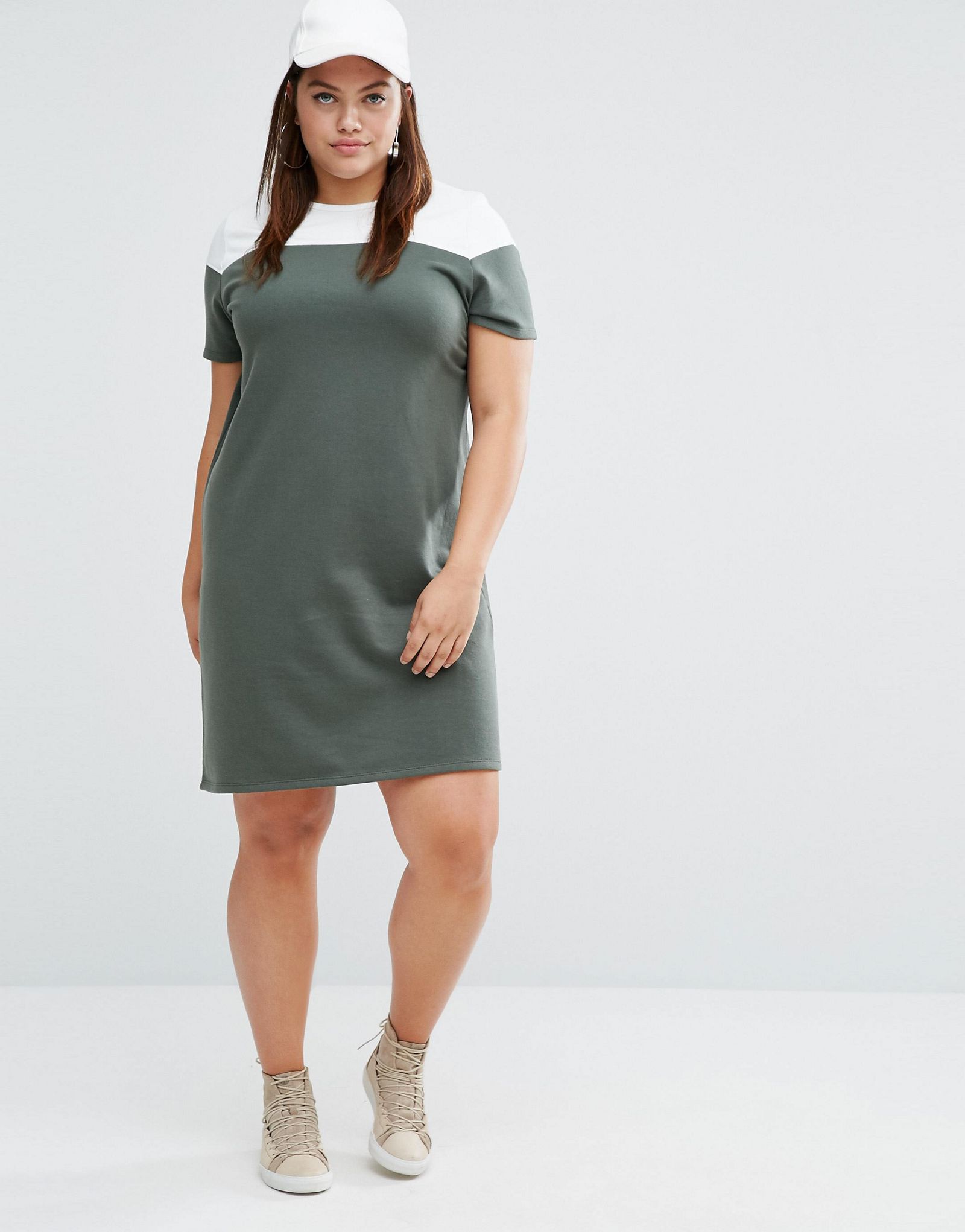 Daisy Street Plus Shift Dress With Panel Detail