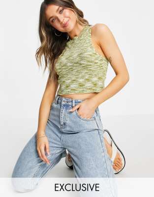 Daisy Street racer back tank top in space dye knit - Click1Get2 Price Drop&set=par&sort_by=highest Price