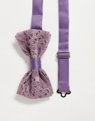 Devils Advocate lace tie bow in purple - Click1Get2 Deals