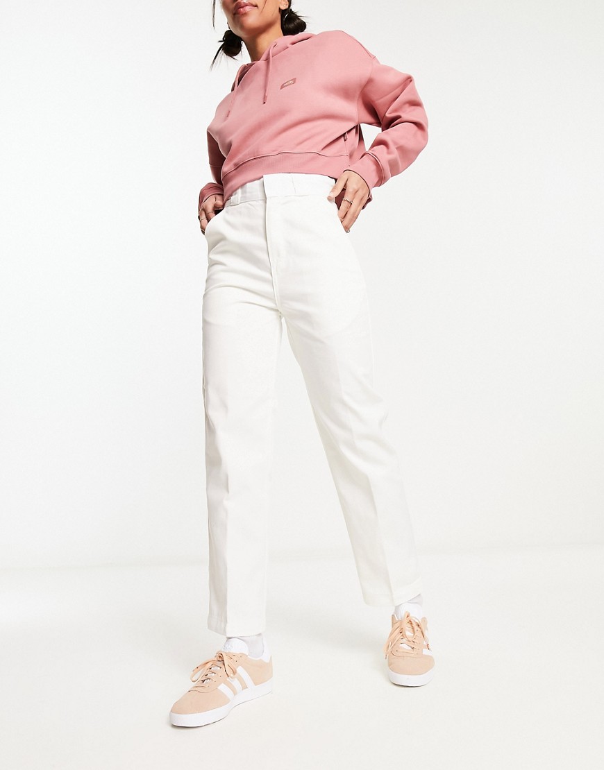 Dickies phoenix cropped trousers in white