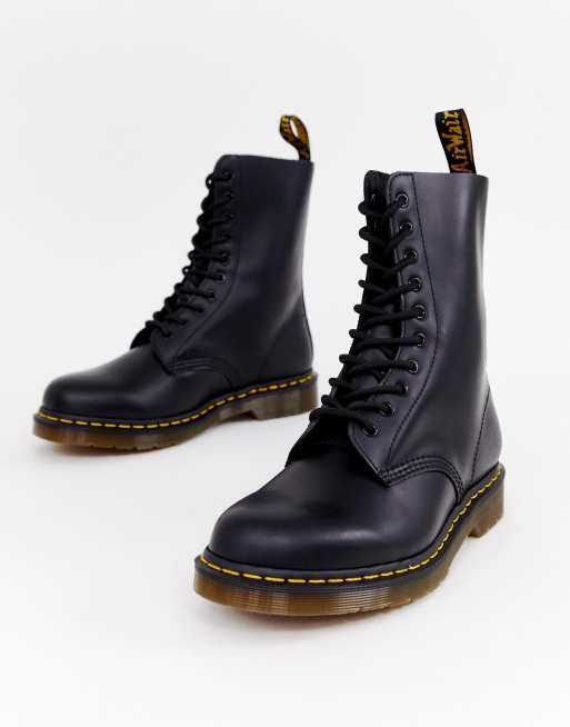 dr martens 1490 10 eye bex boots in black