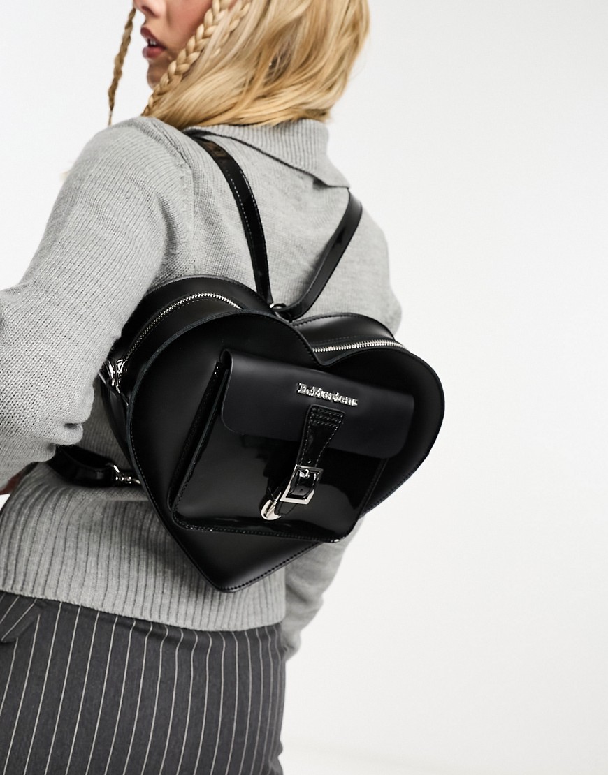 Dr Martens heart backpack in black leather