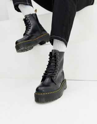 Jadon 8-Eye Smooth Leather Platform Boots