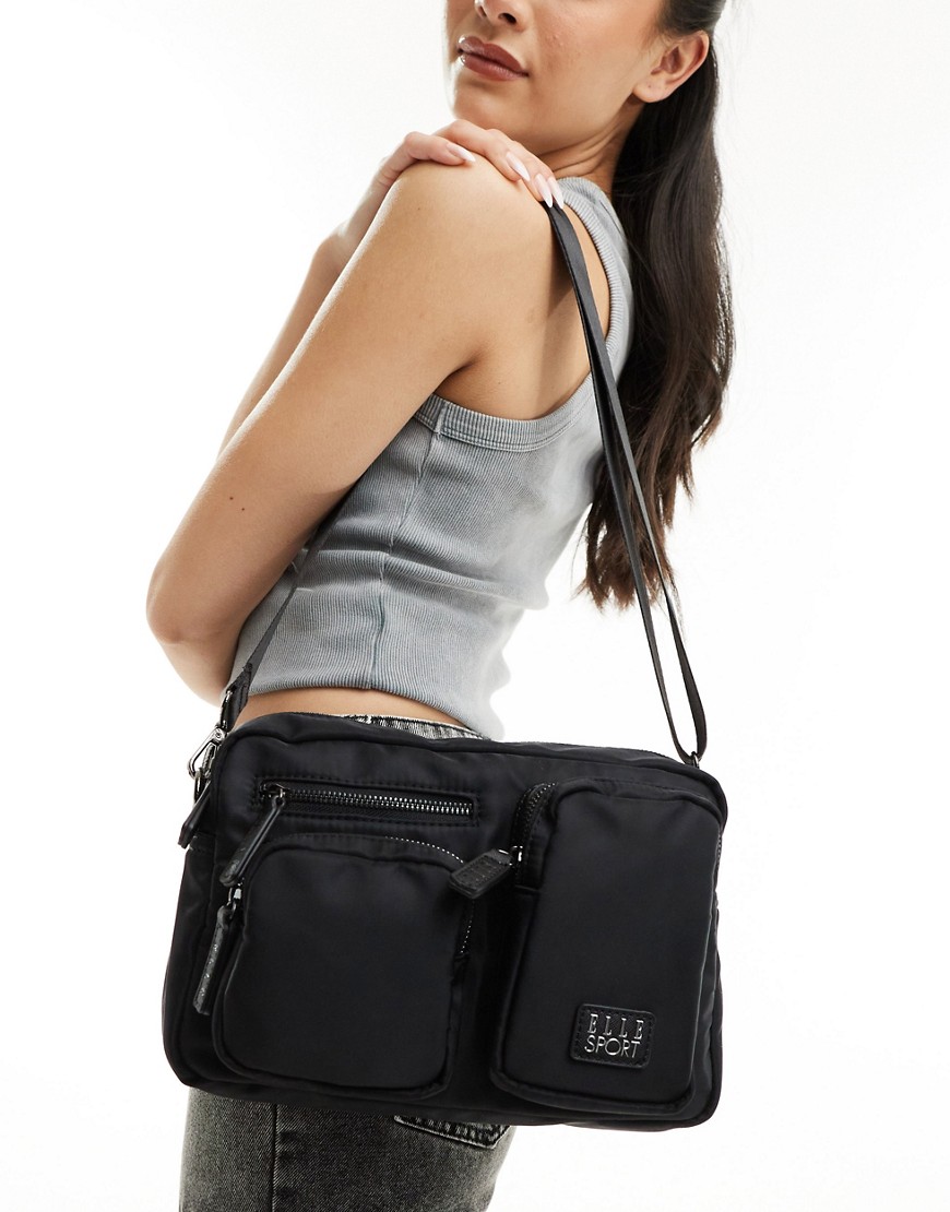 ELLE Sport utility pocket crossbody bag in black