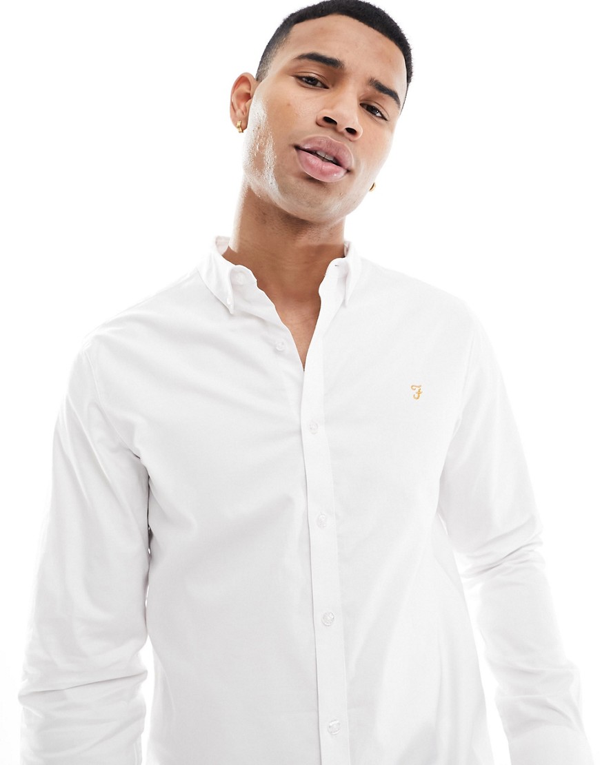 Farah Brewer long sleeve shirt in white