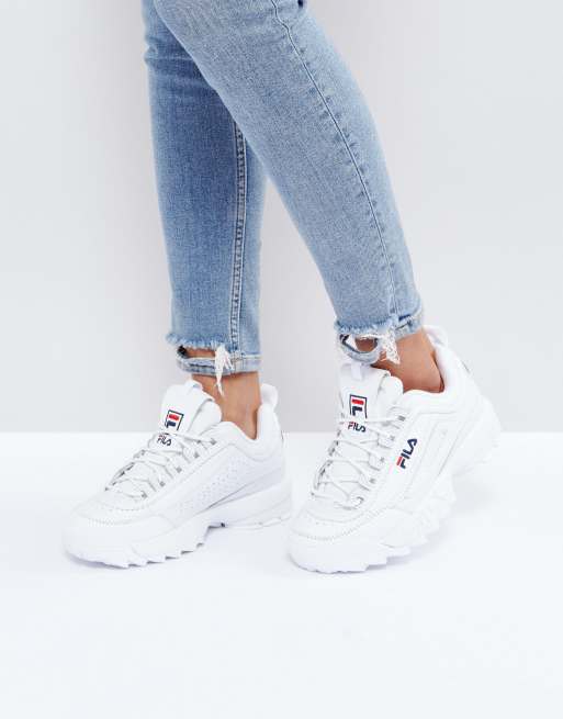 fila disruptor white trainers