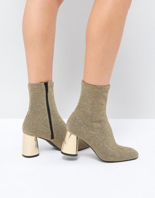 Free People Gold Sock Boot