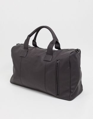 French Connection faux leather classic holdall bag in brown - Click1Get2 Promotions