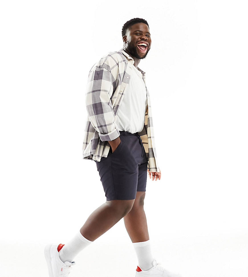 French Connection Plus chino shorts in navy