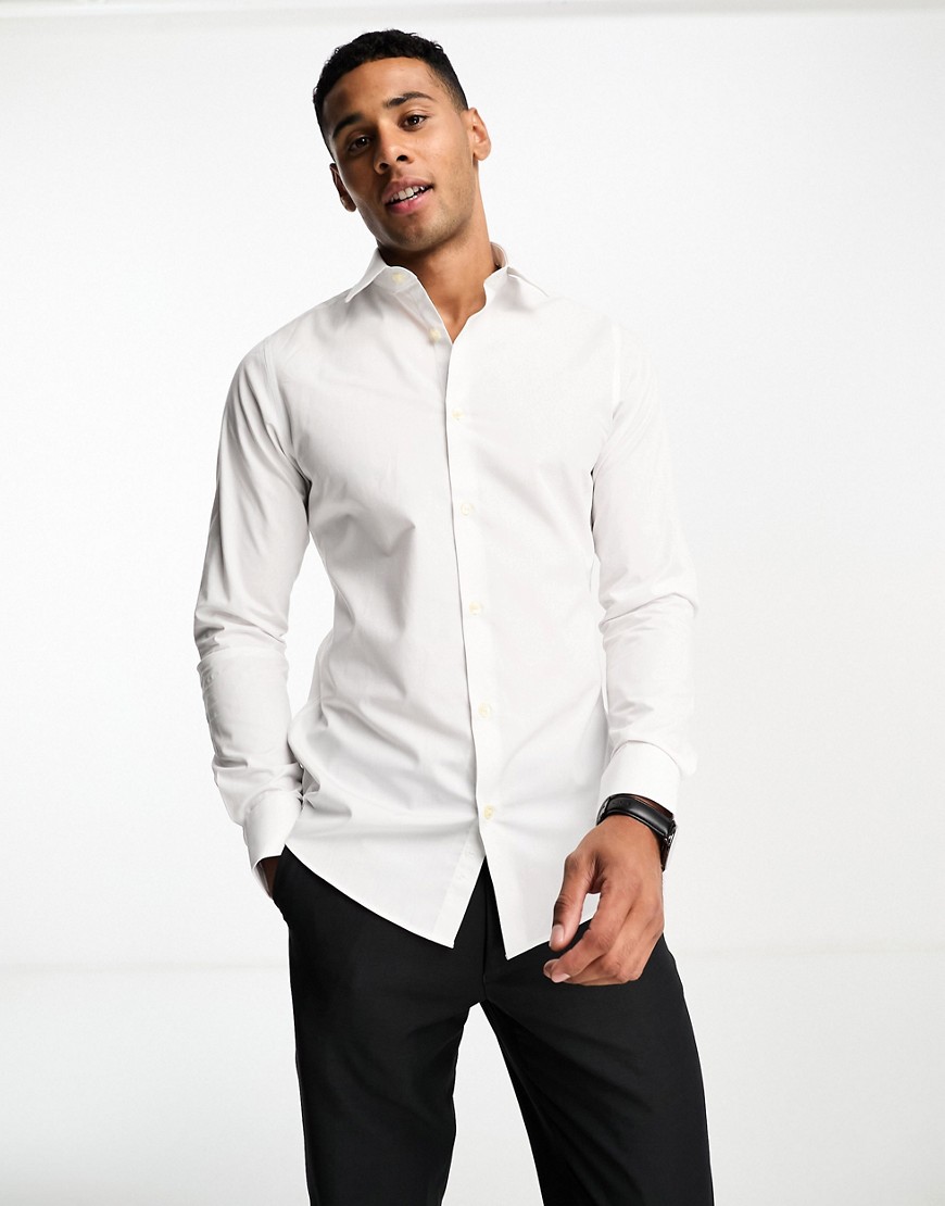 French Connection skinny smart shirt in white