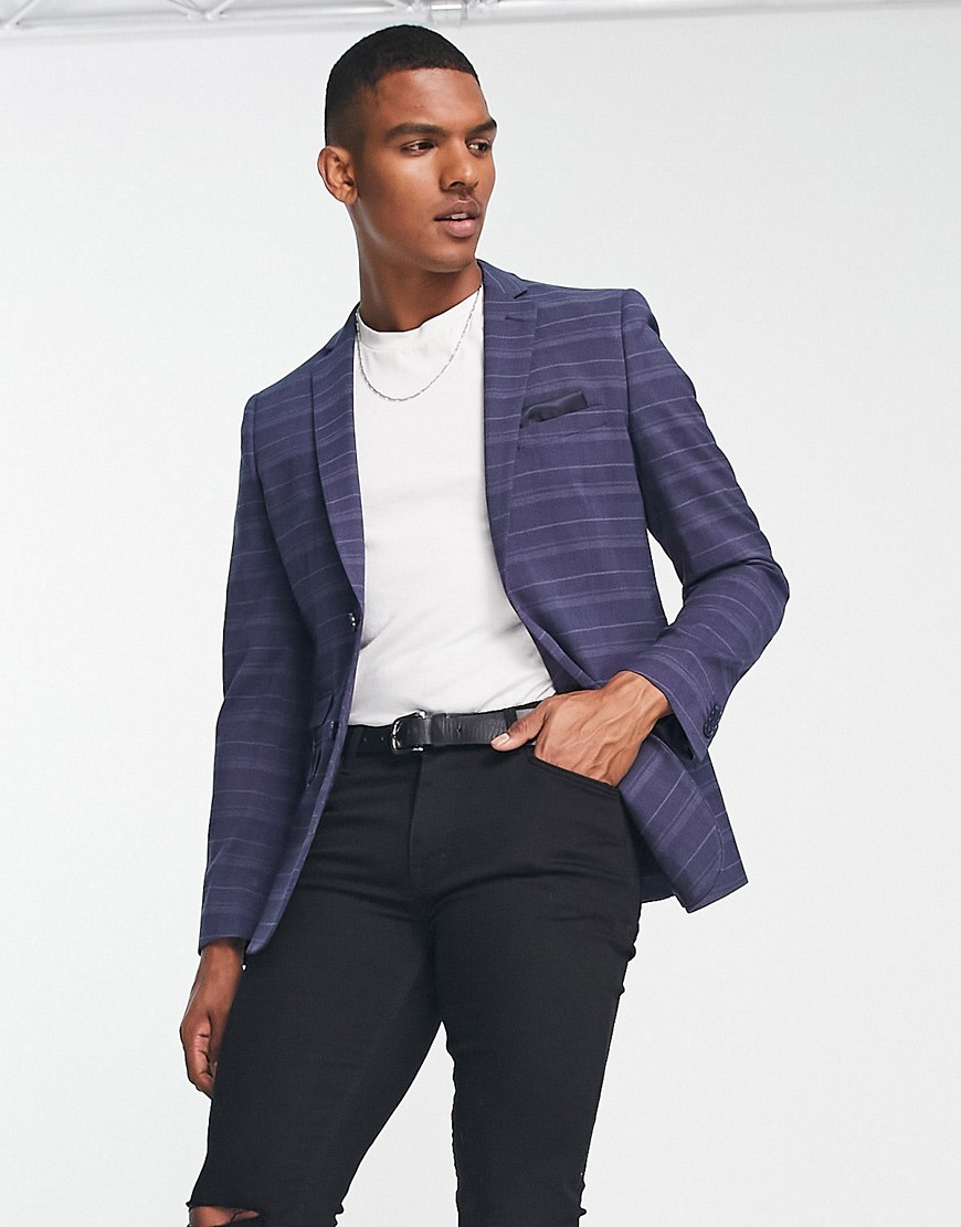 French Connection suit jacket in navy check