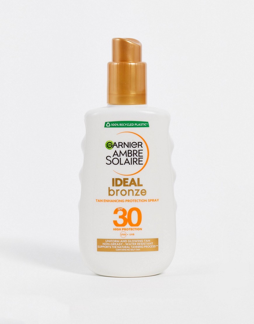 Garnier Ambre Solaire Ideal Bronze Protective Sun Cream Spray SPF30 200ml-No colour