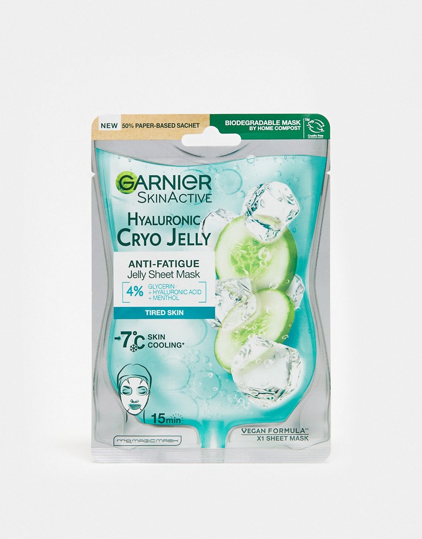 Garnier Anti-Fatigue Hyaluronic Acid & Icy Cucumber Cryo Jelly Face Mask-No colour