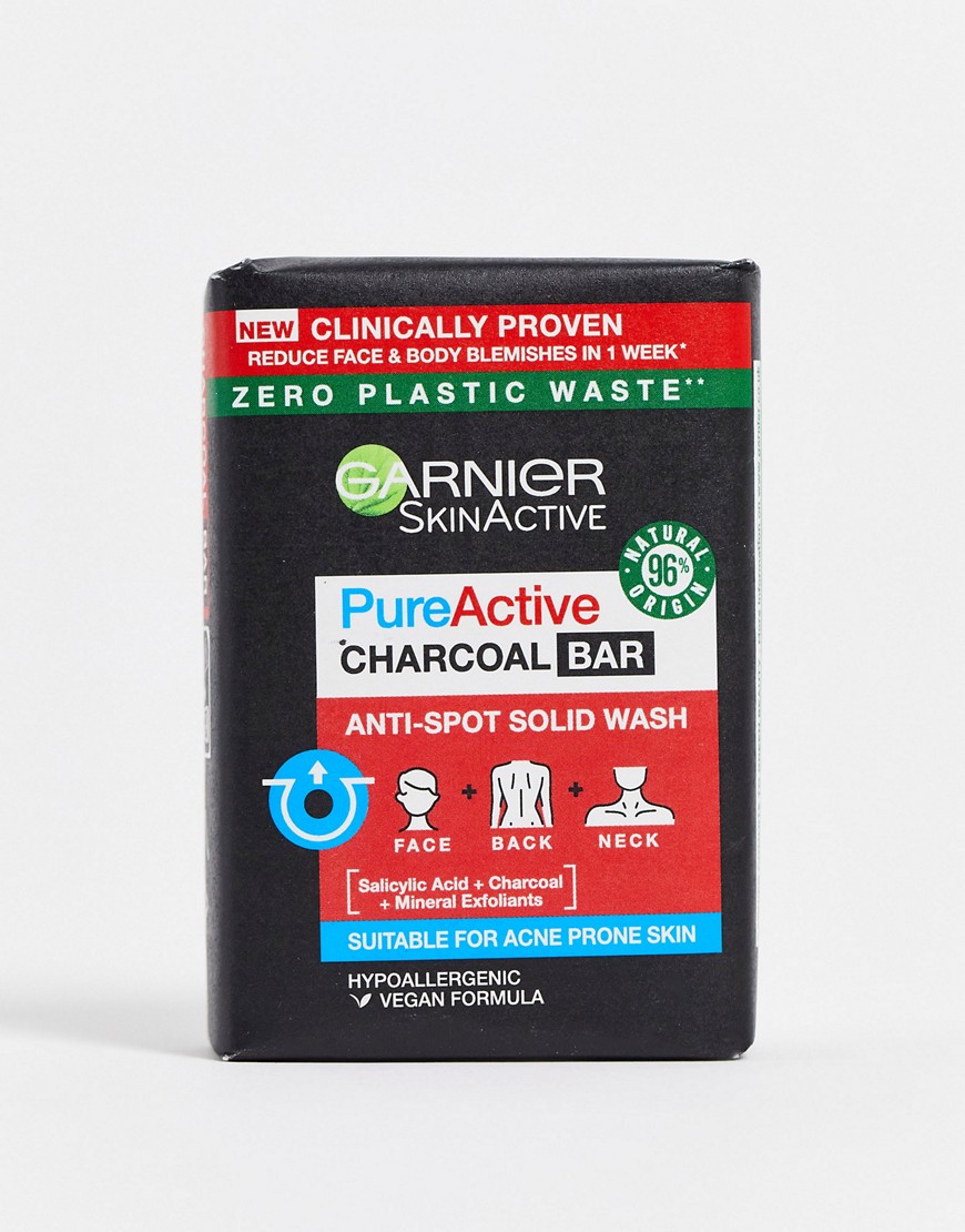 Garnier Pure Active Charcoal Cleansing Bar with Salicylic Acid for Blemishes 100g-No colour