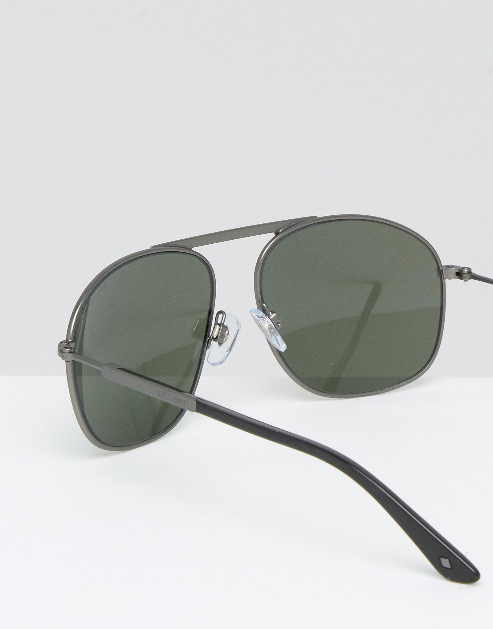 Giorgio Armani Aviator Sunglasses Brushed Gunmetal