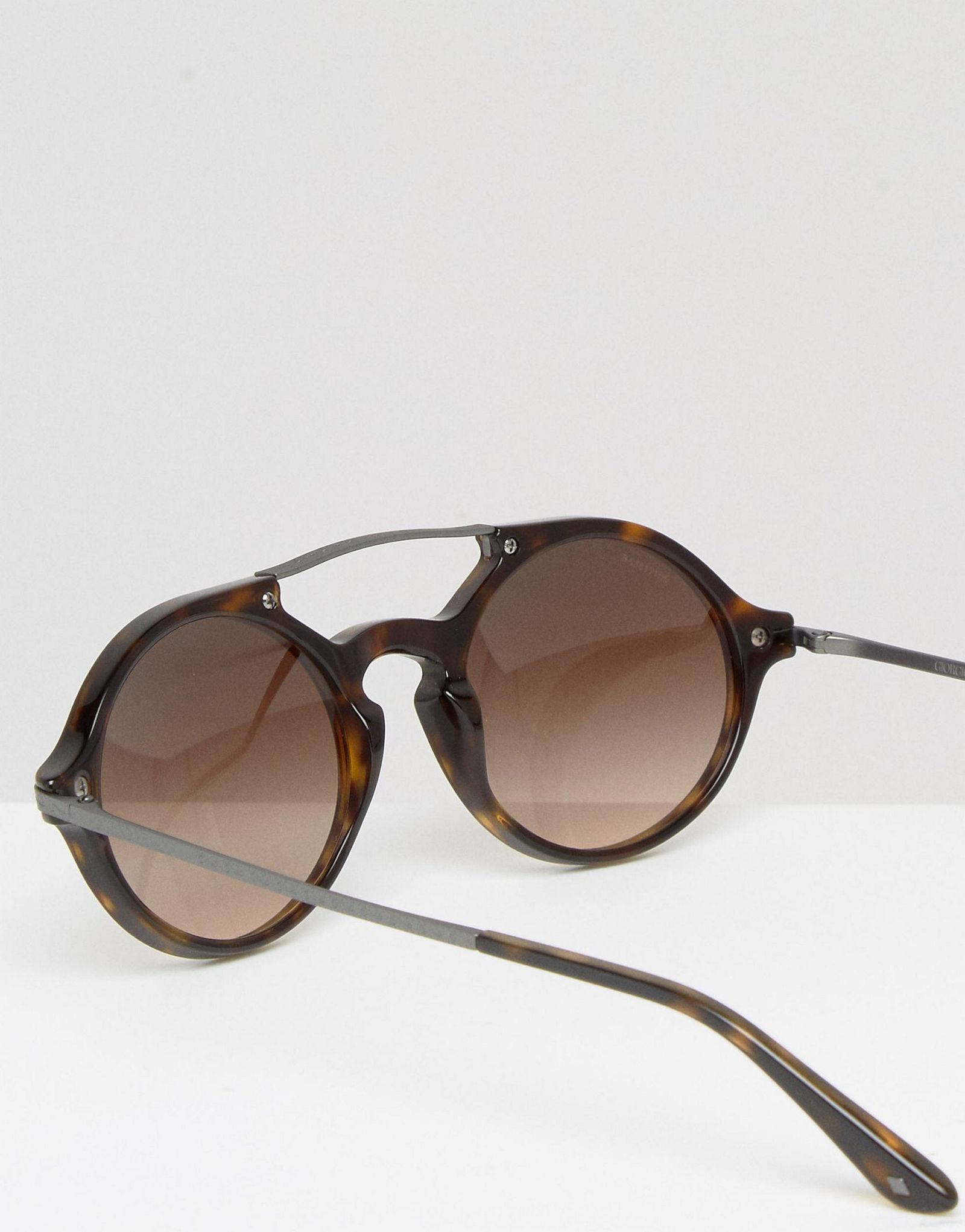 Giorgio Armani Round Sunglasses Havanna Brown