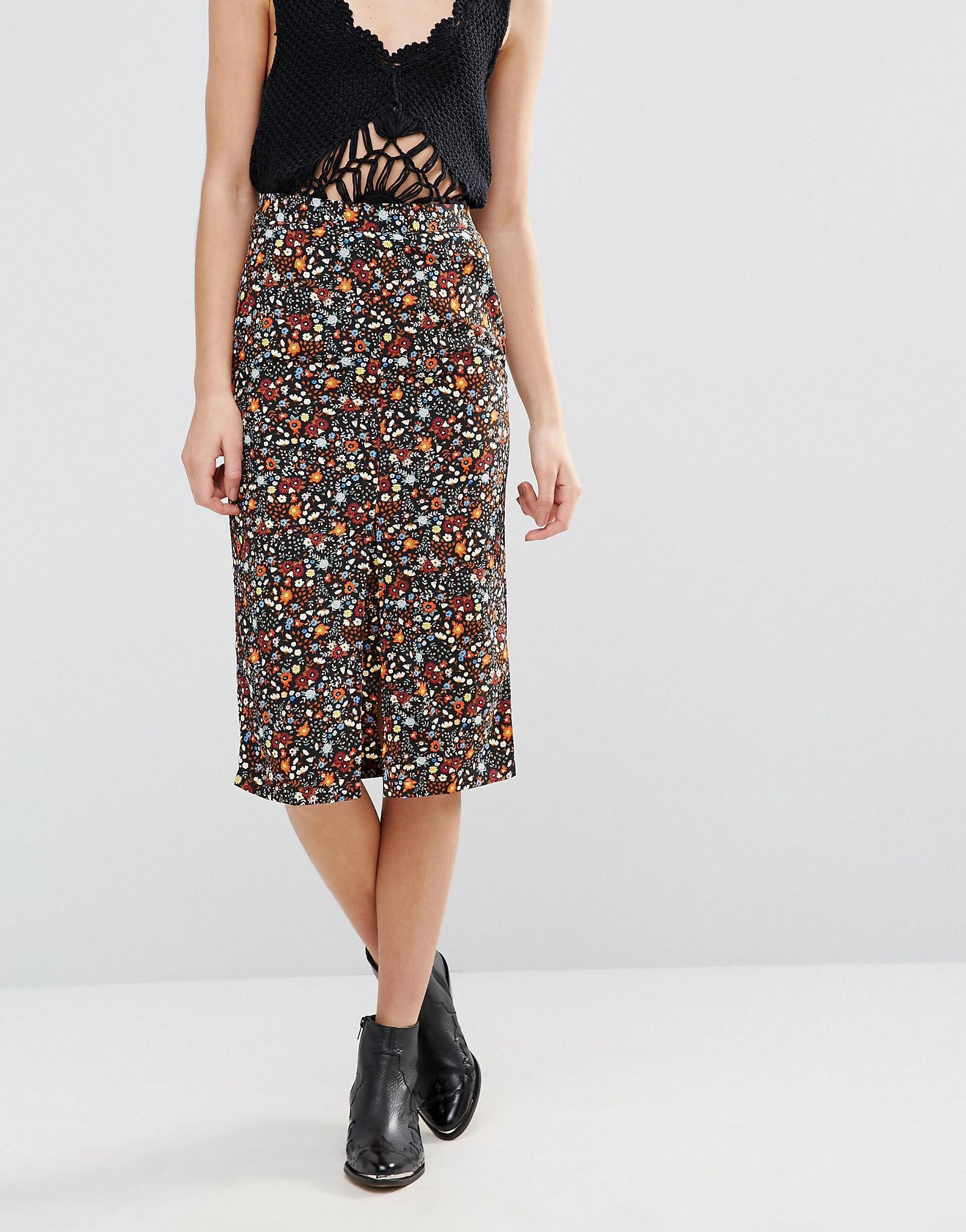 Glamorous Floral Pencil Skirt