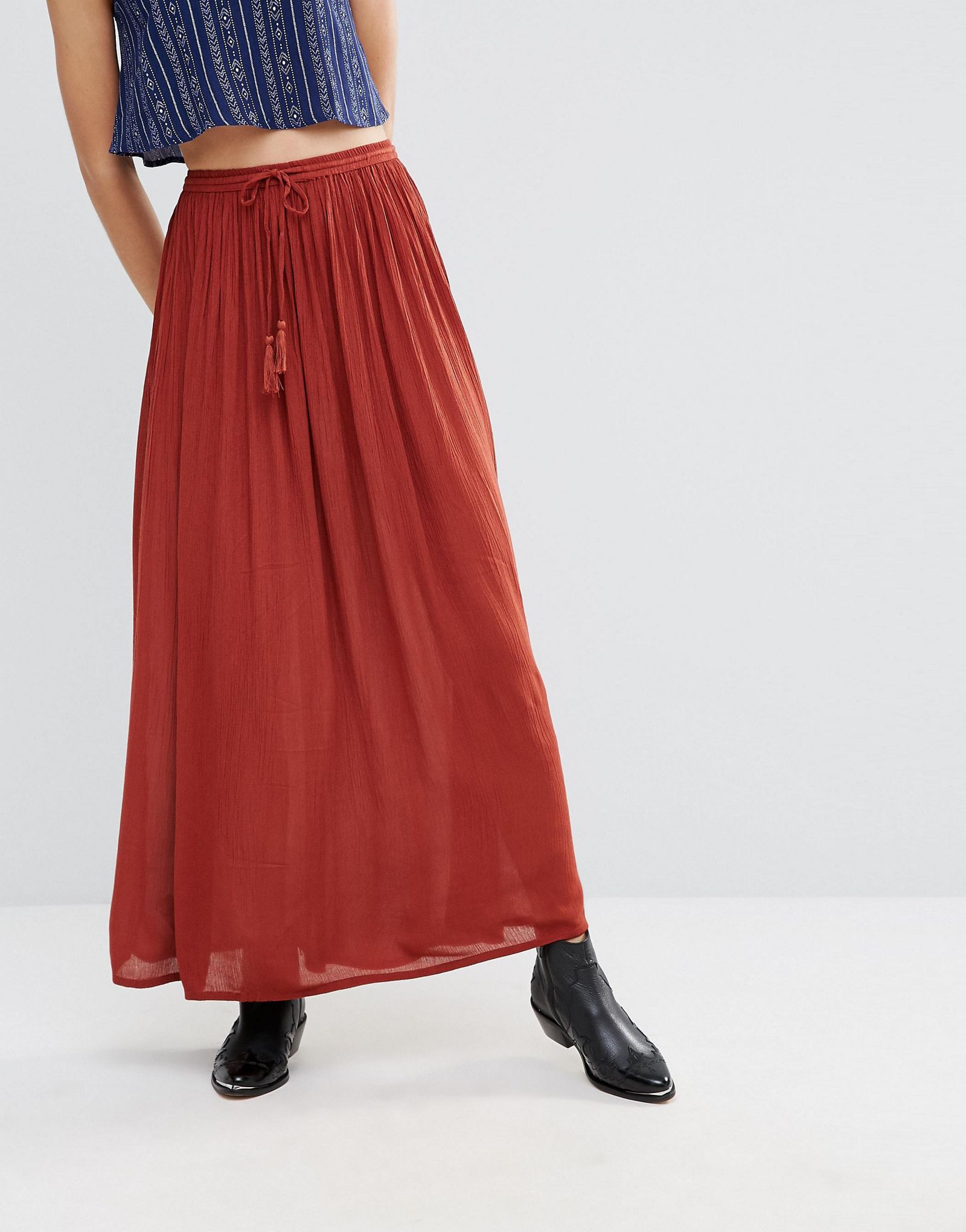 Glamorous Pleated Maxi Skirt