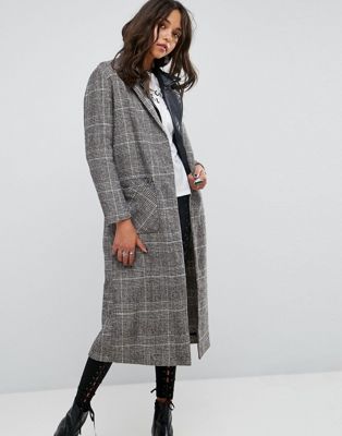 Glamorous Smart Overcoat In Check