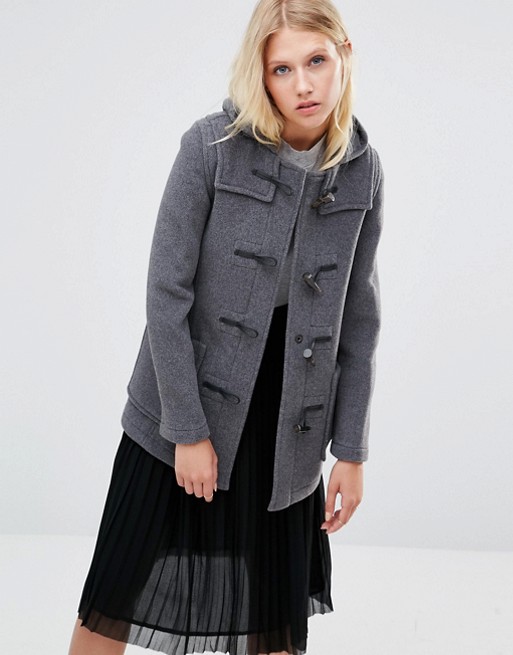 Gloverall | Gloverall Mid Slim Duffle Coat in Gray