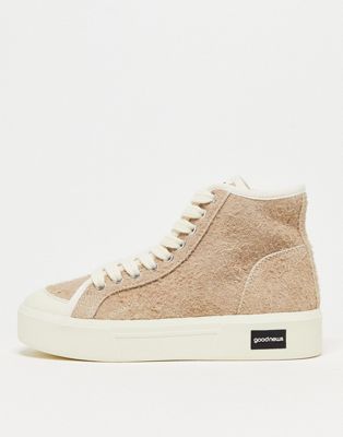 Juice high top trainers in stone
