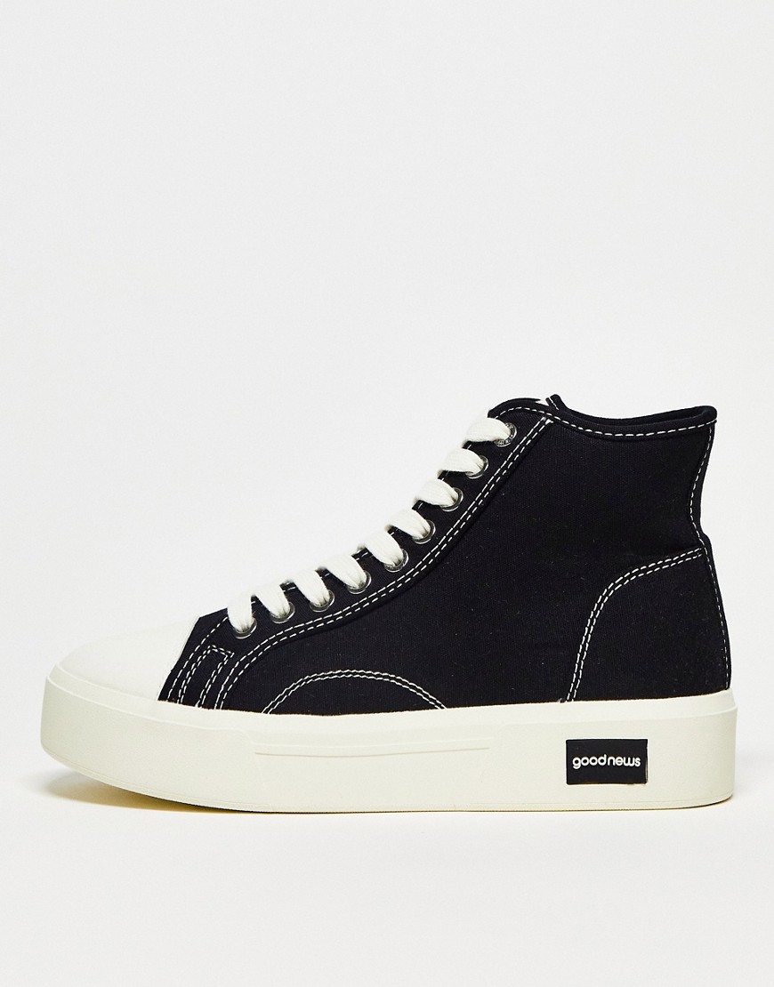 Goodnews Juice high top chunky trainers in black