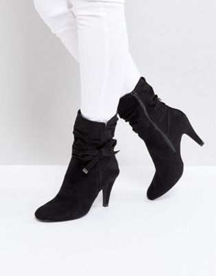 Head Over Heels Rayna Black Heeled Ankle Boots