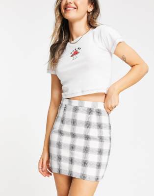 Heartbreak coordinating mini skirt in check - Click1Get2 Offers