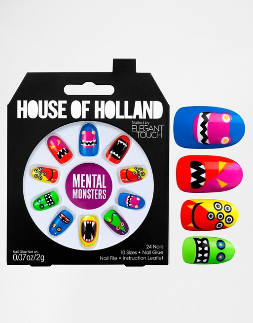 House Of Holland Nails By Elegant Touch - MENTAL MONSTERS