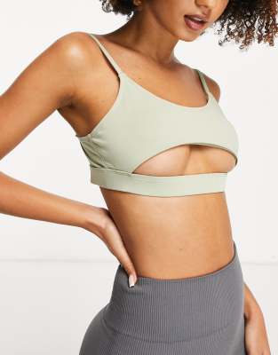 Hoxton Haus cutout sports bra in sage - Click1Get2 Coupon&set=par1&sort_by=highest Discount