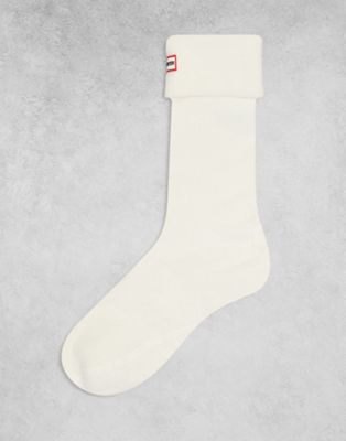 fleece tall boot socks in white