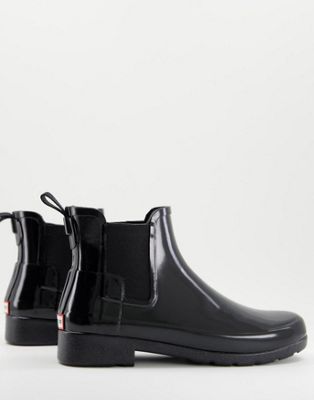 Original Refined chelsea wellington boots in black gloss