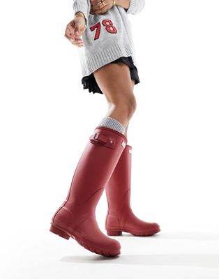 Original tall wellington boots in red