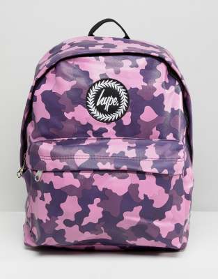 hype pink camo backpack