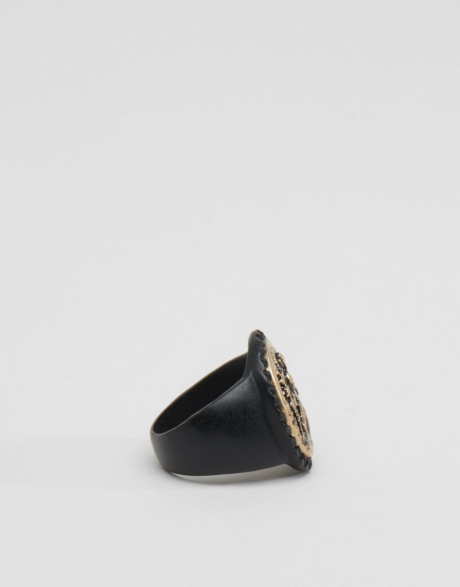 Icon Brand Chunky Signet Ring In Black