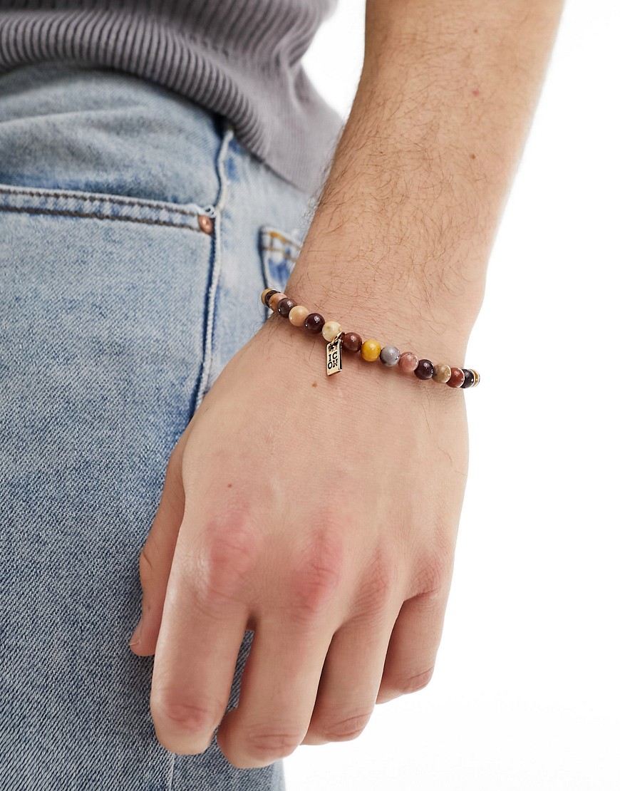 Icon Brand herringbone stretch beaded bracelet in multi