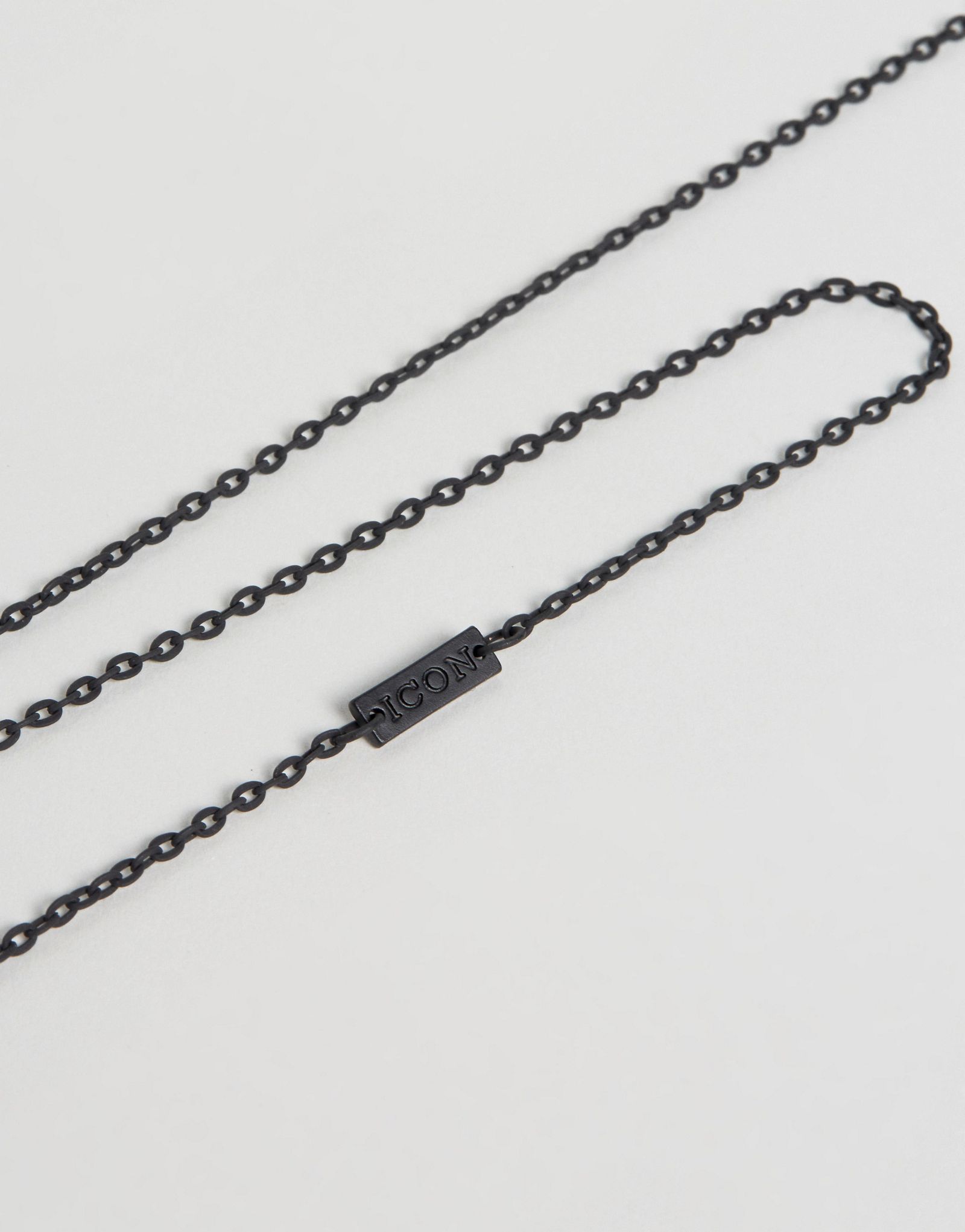 Icon Brand Pendant Necklace In Black