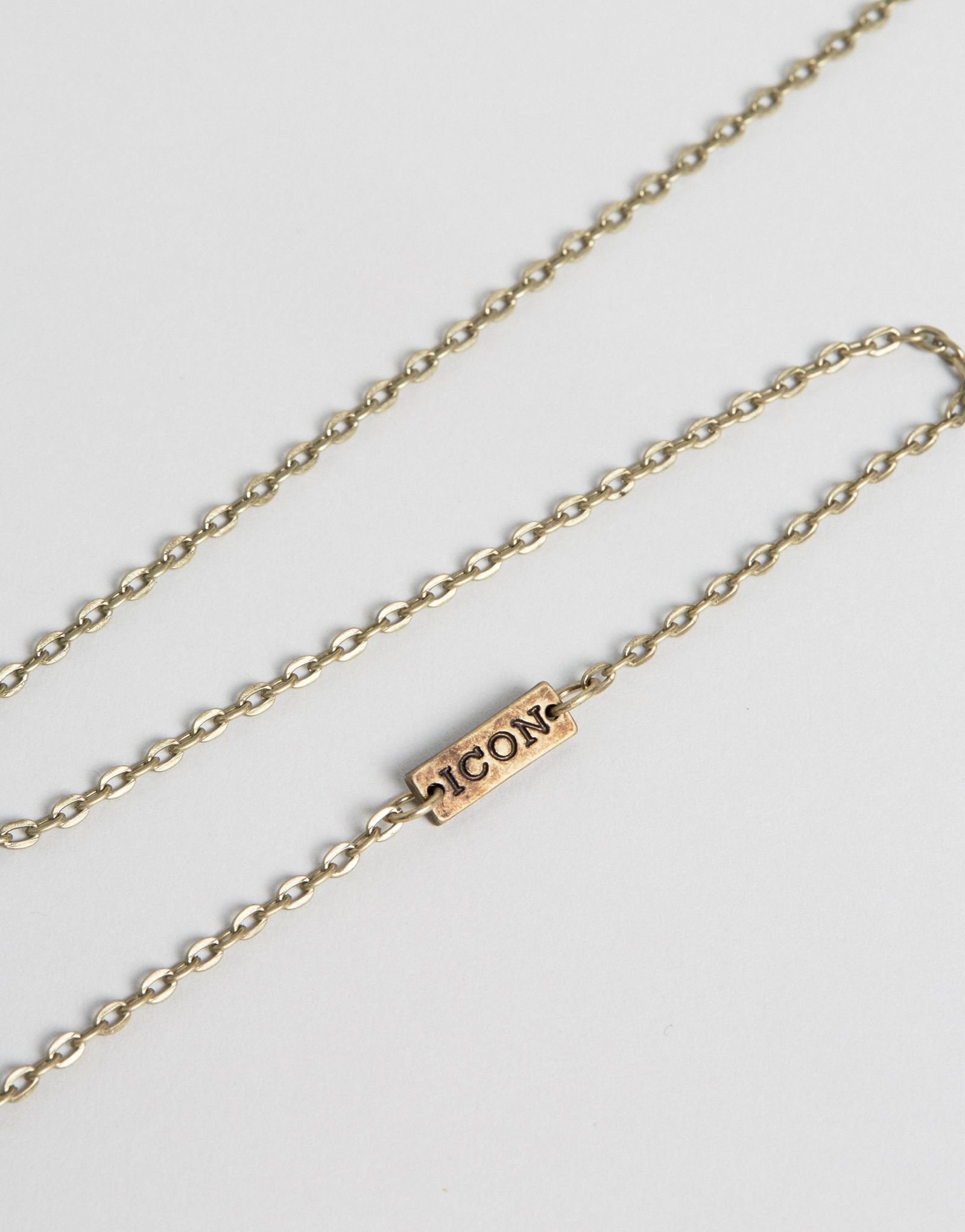 Icon Brand Pendant Necklace In Gold
