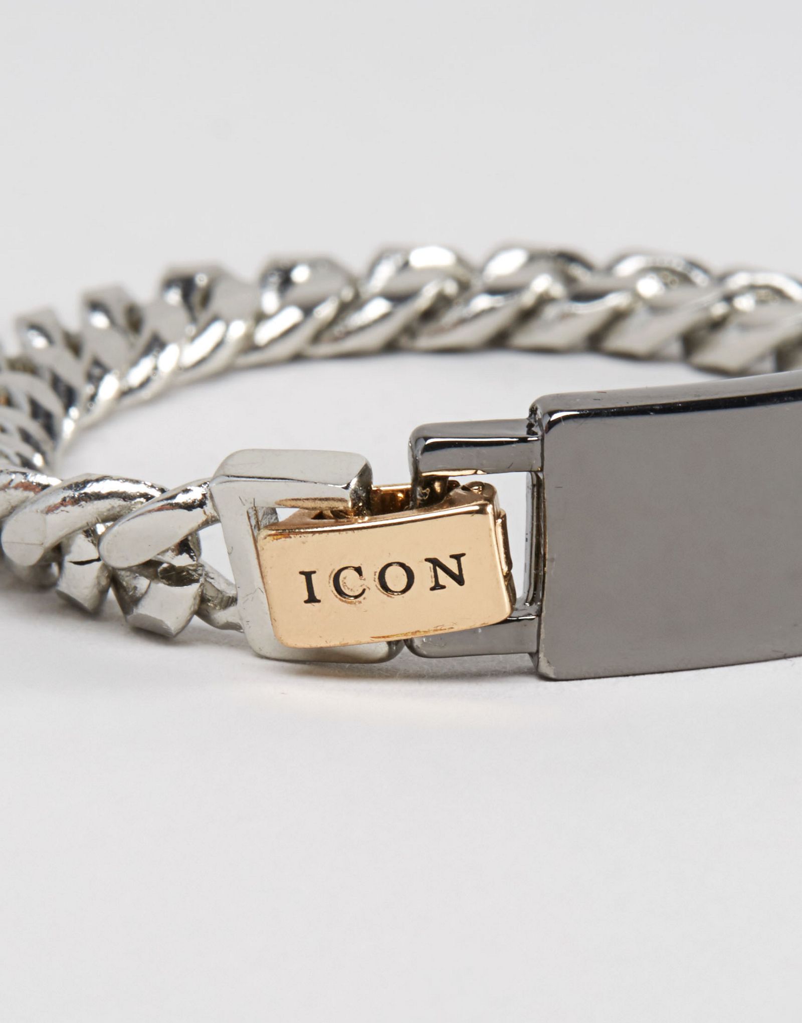 Icon Brand Premium ID Chain Bracelet In Silver