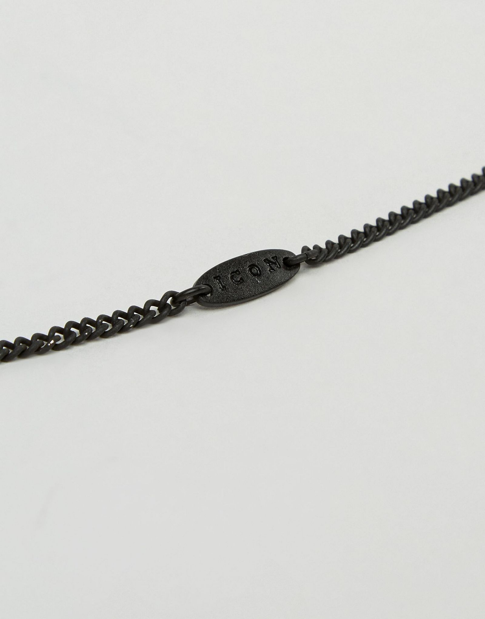 Icon Brand Skull Pendant Necklace In Black