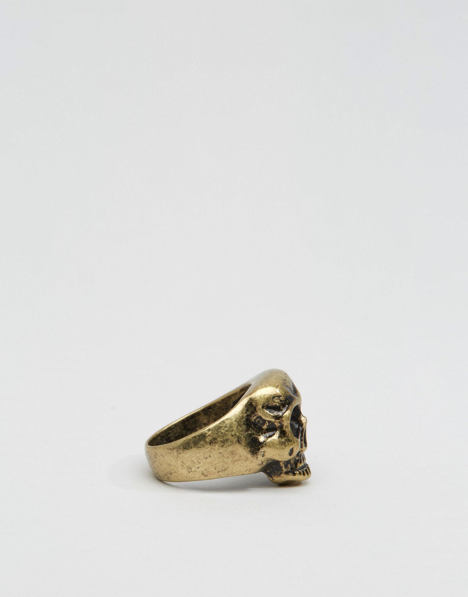 Icon Brand Skull Ring In Gold