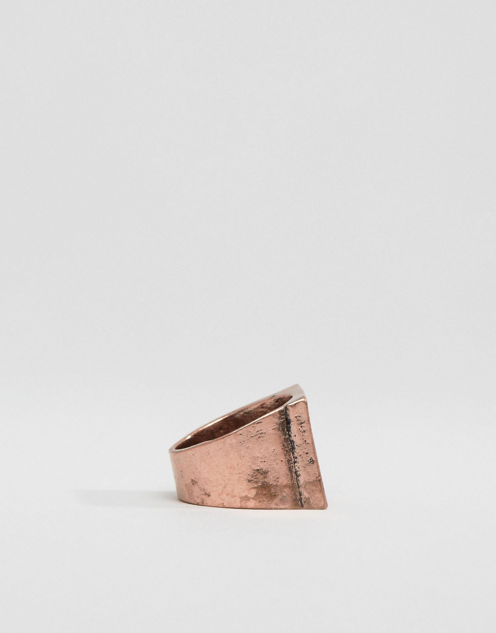 Icon Brand Square Signet Ring In Copper