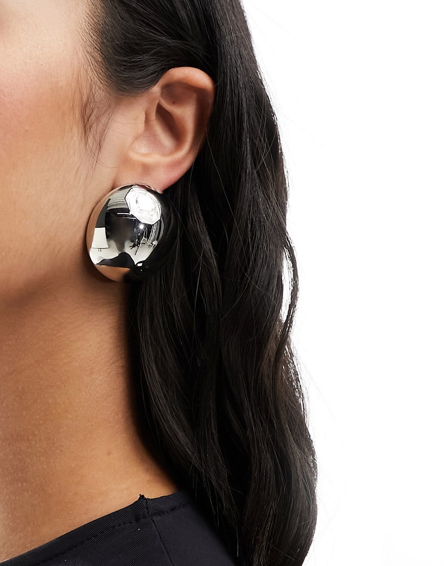 Image Gang maxi sphere stud earrings in silver
