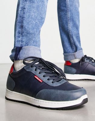 retro runner  trainers in grey and navy