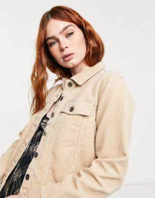 JDY Kiraz corduroy denim jacket in nomad - Click1Get2 Black Friday