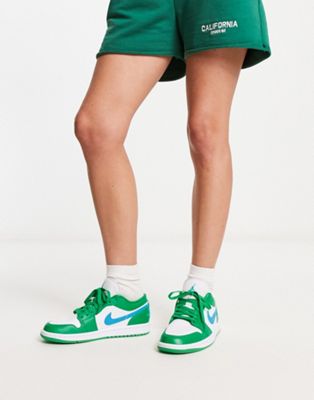 AJ1 Low trainers in lucky green