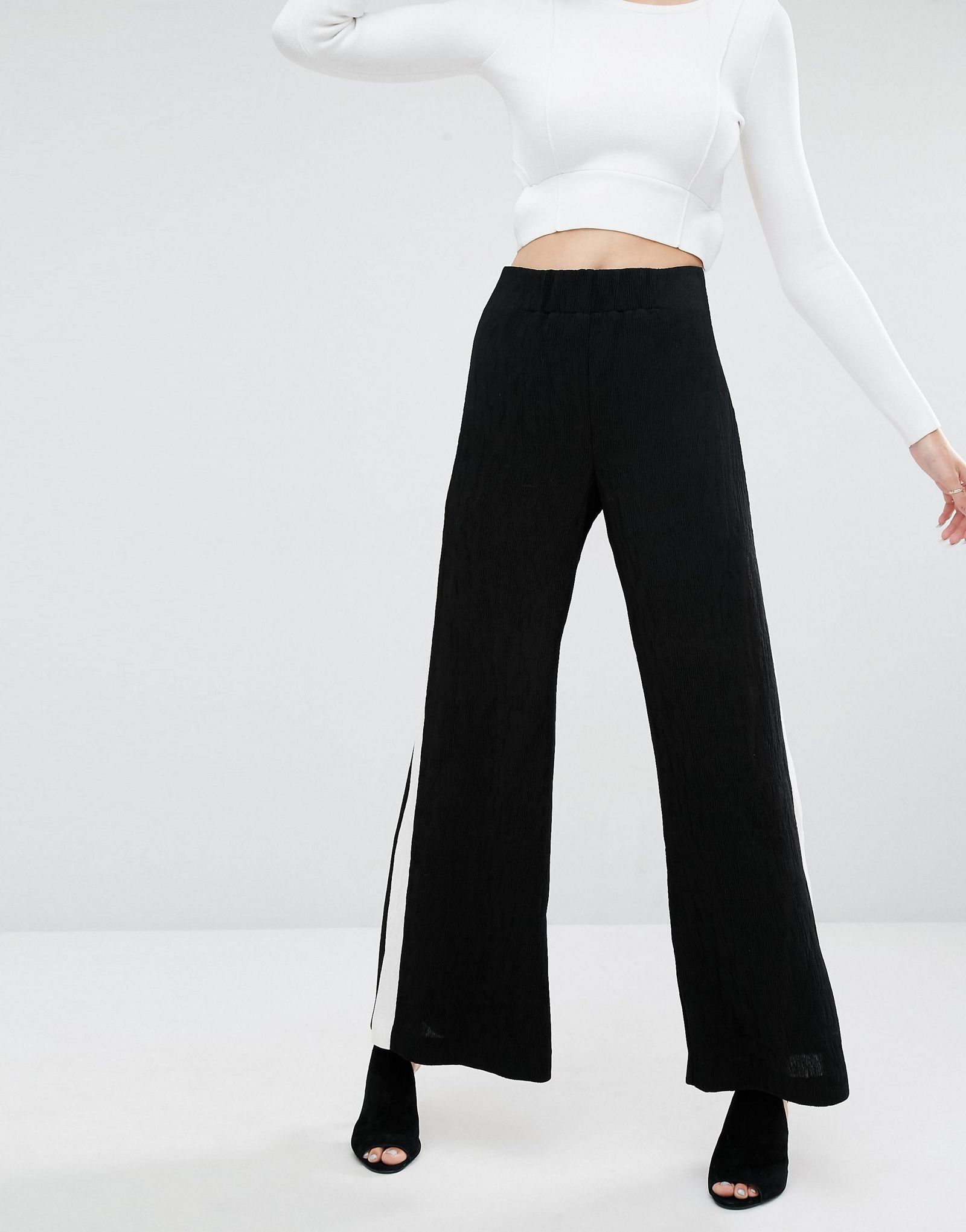 Kendall + Kylie Contrast Wide Leg Pant
