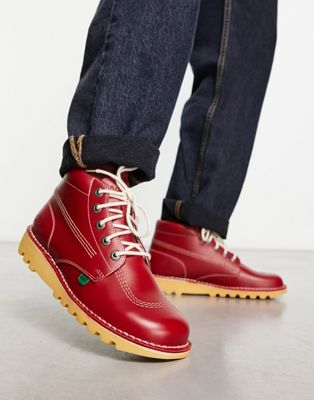 hi core ankle boots in red