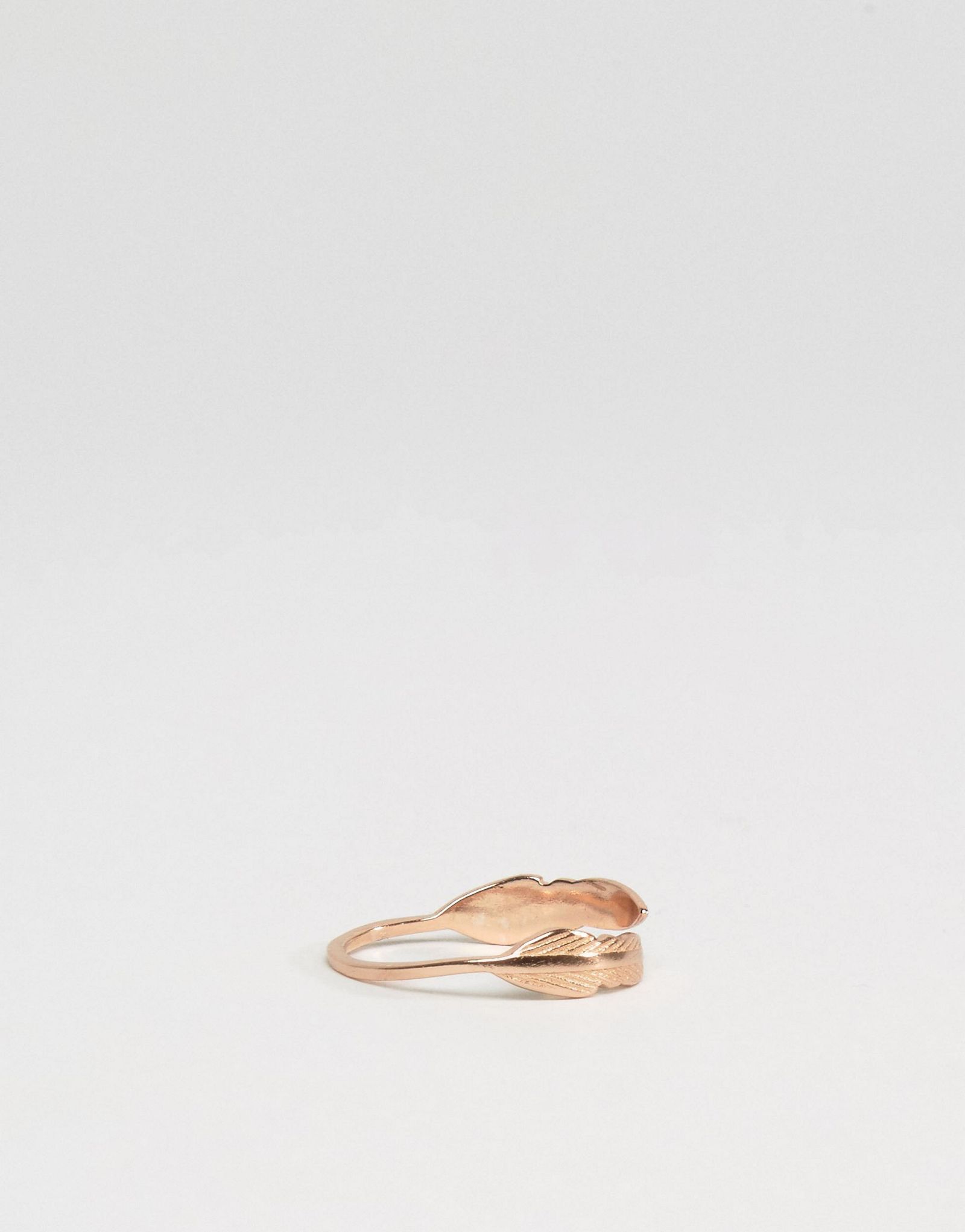 Kingsley Ryan Rose Gold Feather Band Ring